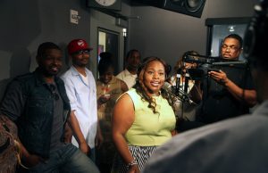 Tasha Cobbs Working With Husband On New Album Tasha Cobbs singing in studio