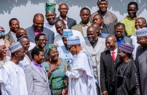 Christian Leaders in Meeting with Buhari President Buhari with the Northern CAN Leaders