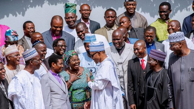 President Buhari with the Northern CAN Leaders