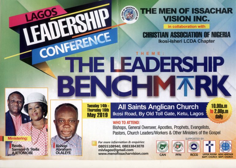 Men of Issachars Leadership Conference: The Leadership Benchmark<br />
<b>Deprecated</b>:  strip_tags(): Passing null to parameter #1 ($string) of type string is deprecated in <b>/home/naijago/public_html/wp-content/themes/Newsmag/loop-archive.php</b> on line <b>49</b><br />
