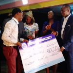 Livinus receiving a sum of N100,000