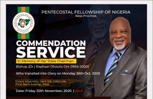 Commendation Service for the late Bishop Shola Ore sola ore memorial